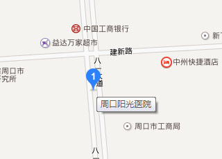 周口阳光泌尿外科医院路线图